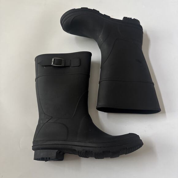 Kamik Raindrops Rain Boots Kids 3 Childrens Black Slip On Outerwear - Picture 4 of 11